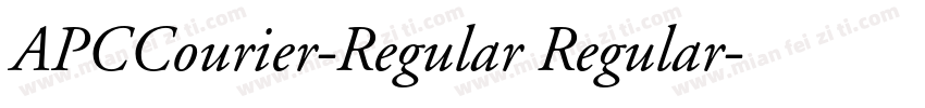 APCCourier-Regular Regular字体转换